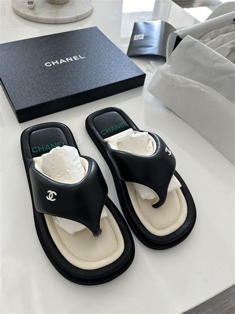 chanel padded flip flops|Chanel sandals official website.